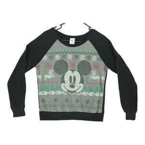 Disney Girl's Mickey Mouse Christmas Sweater Juniors L 11/13